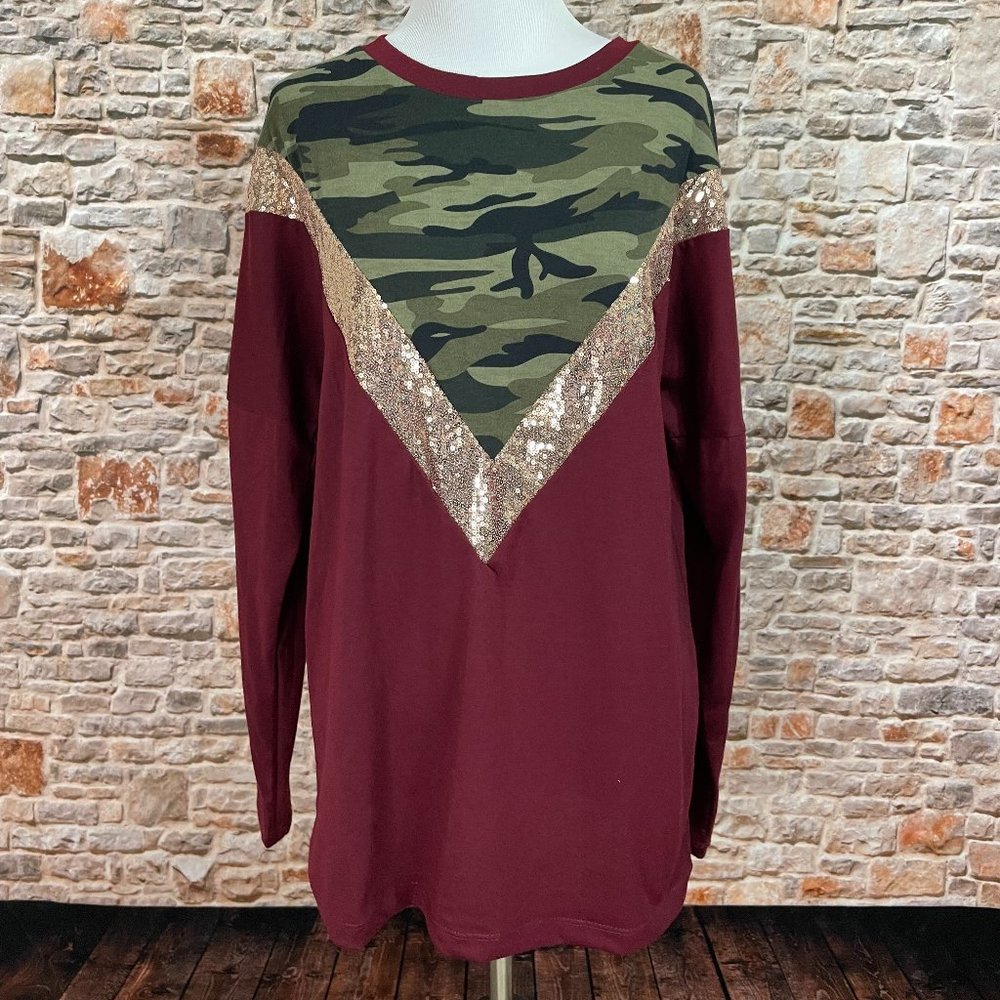 NWT Colorblock Long Sleeve Top